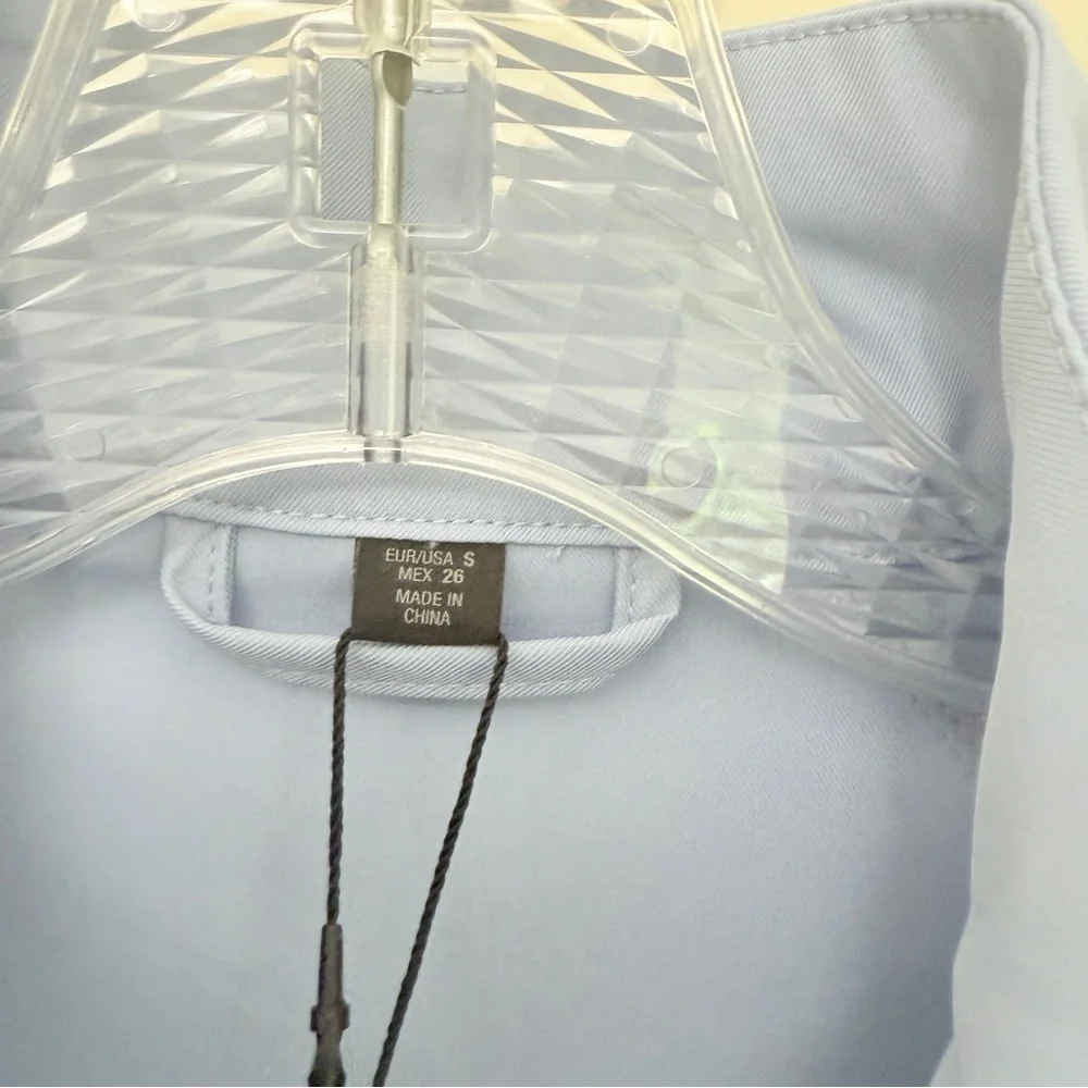 Zara JACKET WITH CONTRASTING STRIPES - Blue / Gray size S new with tags - Picture 2 of 5